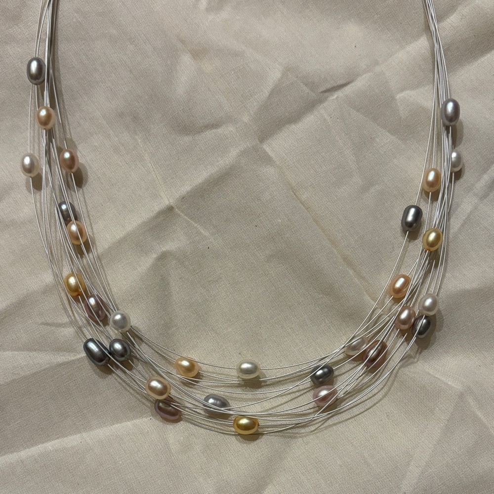 Honora Vintage Multi-Color Pearls on String Necklace